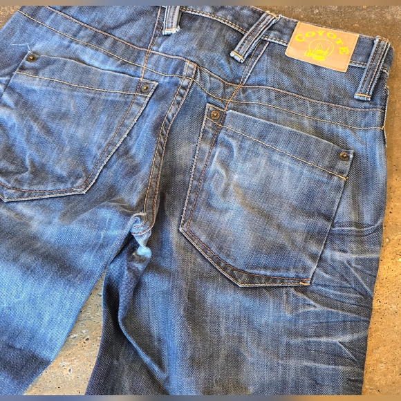 Coyote Jeans Mens 30x34 straight fit honey comb salvage Japanese denim indigo - Picture 5 of 9